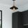 Modern Black Chandelier, 24 cm, Metal Body, E27 Socket