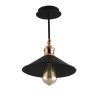 Modern Black Chandelier, 24 cm, Metal Body, E27 Socket