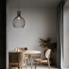 Modern Black Chandelier, Iron Body, Adjustable Height