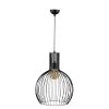 Modern Black Chandelier, Iron Body, Adjustable Height
