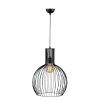 Modern Black Chandelier, Iron Body, Adjustable Height