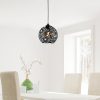 Modern Black Chandelier, Iron Body, Adjustable Height
