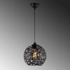 Modern Black Chandelier, Iron Body, Adjustable Height
