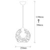Modern Black Chandelier, Iron Body, Adjustable Height