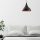 Modern Black Chandelier, Metal Body, 41 cm Diameter