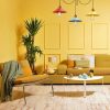 Modern Chandelier with Metal Body & Wooden Base, 114x24cm
