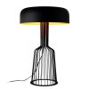 Modern Black & Gold Table Lamp, Iron Body, 57 cm Height