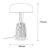 Modern Black & Gold Table Lamp, Iron Body, 57 cm Height