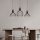Modern Black Chandelier, Iron Body, Adjustable Height
