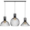 Modern Black Chandelier, Iron Body, Adjustable Height