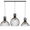 Modern Black Chandelier, Iron Body, Adjustable Height