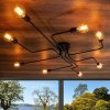 Industrial Black Chandelier, 190 cm, E27 Socket | Iron Body, Elegant Design for Modern Spaces