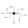 Industrial Black Chandelier, 190 cm, E27 Socket | Iron Body, Elegant Design for Modern Spaces