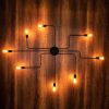 Industrial Black Chandelier, 190 cm, E27 Socket | Iron Body, Elegant Design for Modern Spaces