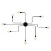 Industrial Black Chandelier, 190 cm, E27 Socket | Iron Body, Elegant Design for Modern Spaces