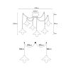 Modern Chandelier, 144 cm Iron Body, Adjustable Height