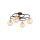 Modern Industrial Chandelier, Black & Bronze, 31cm