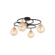 Modern Industrial Chandelier, Black & Bronze, 31cm