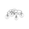 Modern Industrial Chandelier, Black & Bronze, 31cm