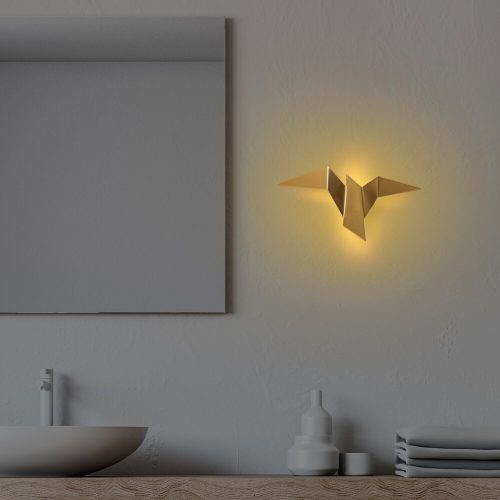 Elegant Gold Wall Lamp, Metal Body, LED 1W, 31x12x16 cm