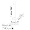 Stylish Black Wall Lamp, Metal Body, 62 cm | LED 8W 3000K