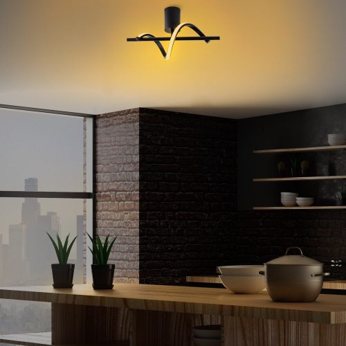 Elegant Black Chandelier, Metal Body, 41cm Width | SMD LED, IP20, Modern Design