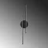 Elegant Black Wall Lamp, Metal Body, 86 cm Height | LED 16W 3000K, Modern Design for Home & Office
