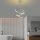 Elegant Grey Chandelier, Metal Body, 50cm | LED 28W