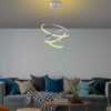 Elegant Grey Chandelier, Metal Body, 50cm | LED 28W