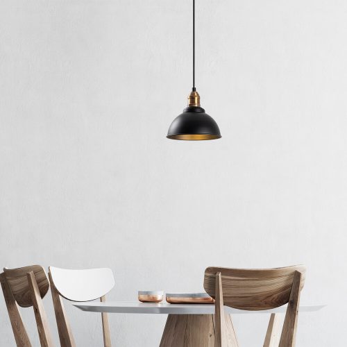Bohemian Industrial Chandelier, Black & Antique, 21cm