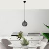 Modern Black Chandelier, Metal Body, Adjustable Height