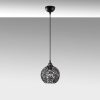 Modern Black Chandelier, Metal Body, Adjustable Height