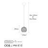 Modern Black Chandelier, Metal Body, Adjustable Height