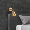 Gold Metal Wall Lamp, E27 Socket, 10x26x21 cm | Glam & Scandinavian Design