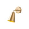 Gold Metal Wall Lamp, E27 Socket, 10x26x21 cm | Glam & Scandinavian Design