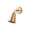 Gold Metal Wall Lamp, E27 Socket, 10x26x21 cm | Glam & Scandinavian Design