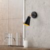Industrial Wall Lamp, Black & Gold, E27 Socket, 10x26cm