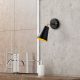 Industrial Wall Lamp, Black & Gold, E27 Socket, 10x26cm