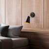 Industrial Wall Lamp, Black & Gold, E27 Socket, 10x26cm