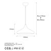 Scandinavian Chandelier, Metal Body, Adjustable Height
