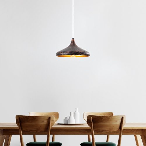 Modern Industrial Chandelier, Metal Body, 34x34cm