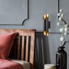Modern Wall Lamp, Black & Gold, Metal Body, 30 cm