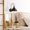 Bohemian Industrial Wall Lamp, Black & Antique, 36 cm
