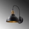 Bohemian Industrial Wall Lamp, Black & Antique, 36 cm