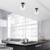 Modern Industrial Chandelier, Black & Antique, 23 cm