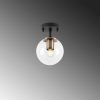 Modern Industrial Chandelier, Black & Antique, 23 cm