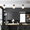 Modern Industrial Chandelier, Black & Antique, 23 cm