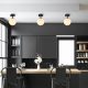 Modern Industrial Chandelier, Black & Antique, 23 cm
