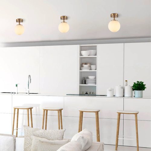 Vintage Copper Chandelier, 15x23 cm, E14 Socket | Modern Glam Design, Metal Body & Glass Cap