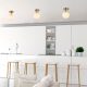 Vintage Copper Chandelier, 15x23 cm, E14 Socket | Modern Glam Design, Metal Body & Glass Cap